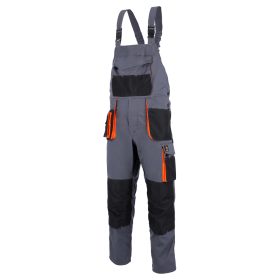 SPODNIE OGRODNICZKI PROMAN STRETCH 250 SZARY POMARAŃCZOWY ROZM. 62