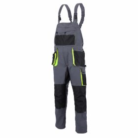 SPODNIE OGRODNICZKI PROMAN STRETCH 250 SZARY ŻÓŁTY ROZM. 62