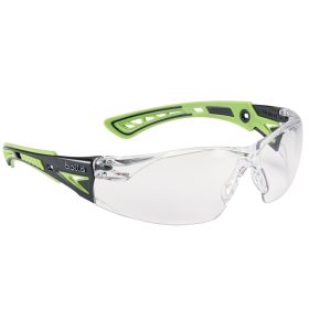 OKULARY OCHRONNE BOLLE RUSH (PRZEZROCZYSTE) BLACK/GREEN