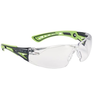 OKULARY OCHRONNE BOLLE RUSH (PRZEZROCZYSTE) BLACK/GREEN
