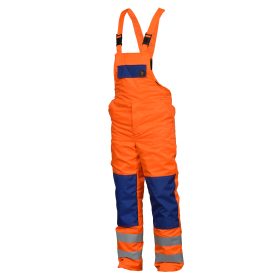 SPODNIE OGRODNICZKI OCIEPLANE HVP POMARAŃCZOWE ROZM. 48