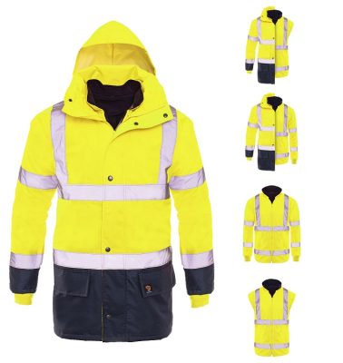 PROLUMO 5IN1 KURTKA OCIEPLANA ŻÓŁTA HV ROZM. XXL