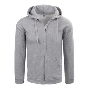 BLUZA Z KAPTUREM ZAPINANA 280G SZARA ROZM. XXL