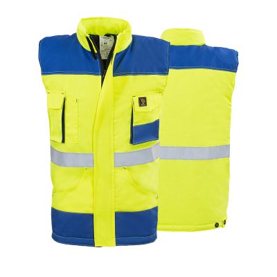 BEZRĘKAWNIK OCIEPLANY PROMAN 260 ŻÓŁTY HV ROZM. 62