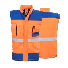 BEZRĘKAWNIK OCIEPLANY PROMAN 260 POMARAŃCZOWY HV ROZM. 62