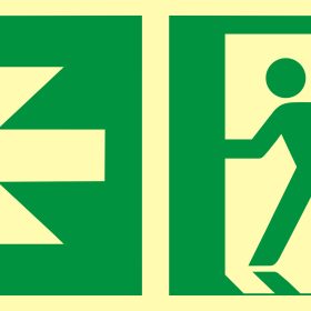 ZNAK EWAKUACYJNY - KIERUNEK DO WYJŚCIA EWAKUACYJNEGO - W LEWO - AAE 102 CE PS