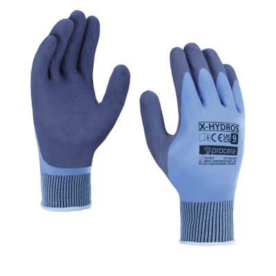 RĘKAWICE OCHRONNE PODWÓJNIE POWLEKANE LATEKSEM X-HYDROS ROZM. 9