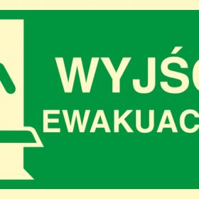 ZNAK EWAKUACYJNY - KIERUNEK DO WYJŚCIA EWAKUACYJNEGO - W LEWO - AC 100 CE PS