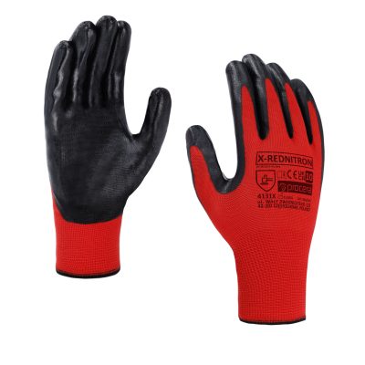 RĘKAWICE OCHRONNE POWLEKANE NITRYLEM X-REDNITRON ROZM. 9