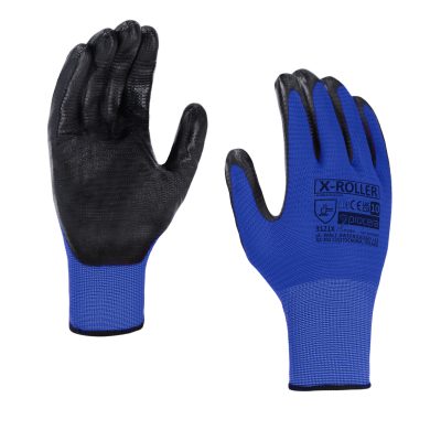 RĘKAWICE OCHRONNE POWLEKANE NITRYLEM X-ROLLER ROZM. 9