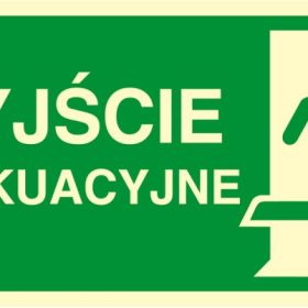 ZNAK EWAKUACYJNY - KIERUNEK DO WYJŚCIA EWAKUACYJNEGO - W PRAWO - AC 101 CE PS