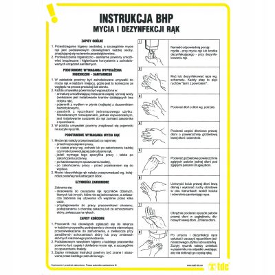 INSTRUKCJA BHP MYCIA I DEZYNFEKCJI RĄK - IA T15 DN CN