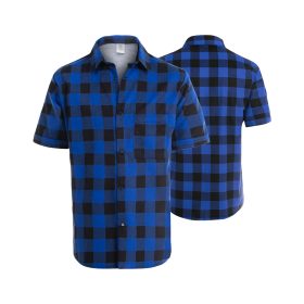 KOSZULA FLANELOWA KRÓTKI RĘKAW NIEBIESKA rozm. XXL