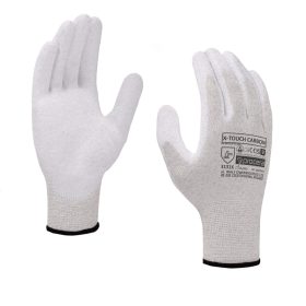 RĘKAWICE OCHRONNE POWLEKANE PU X-TOUCH CARBON ESD ROZM. 9