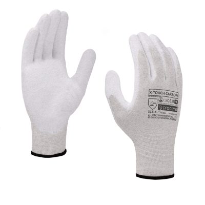 RĘKAWICE OCHRONNE POWLEKANE PU X-TOUCH CARBON ESD ROZM. 9