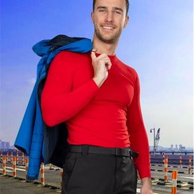 T-shirt CUBA długi rękaw czerwony