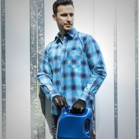 Koszula flanelowa URBAN, jasnoniebieska