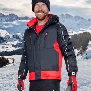 Mężczyźni ARPAD. zim. kurtka czarno-czerwona