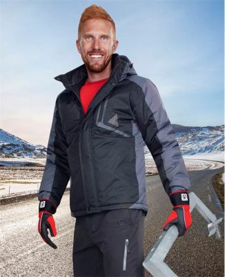 YORK mężczyźni. zim. kurtka czarno-szara