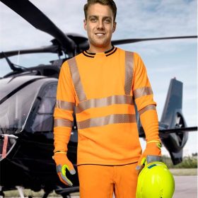 Koszulka z długim rękawem SIGNAL pomarańczowa