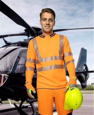 Koszulka z długim rękawem SIGNAL pomarańczowa