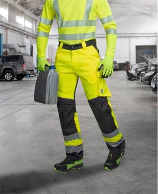 Spodnie do pasa SIGNAL żółto-czarne skrócone