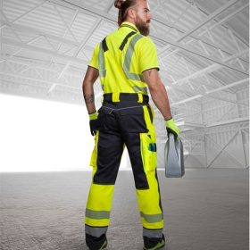 Spodnie laklowe SIGNAL żółto-czarne przedłużone