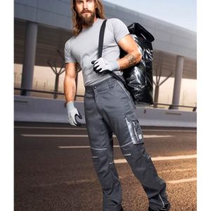 Spodnie w pasie SUMMER przedłużone ciemnoszare