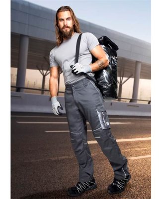 Spodnie w pasie SUMMER przedłużone ciemnoszare