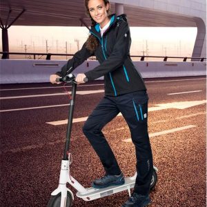 Miękka kurtka. FLORET damskie, czarne, turkusowe zamki