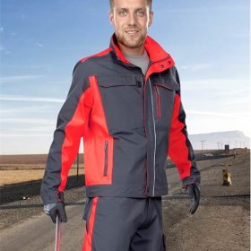 Kurtka NEON szaro-czerwona