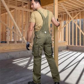 Spodnie z laclem URBAN + khaki przedłużone