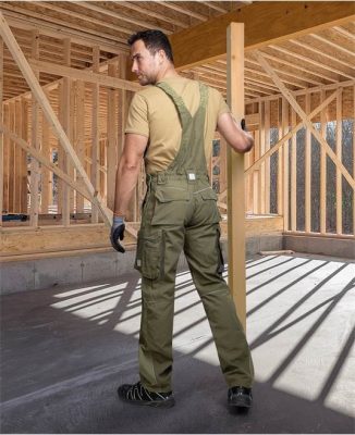 Spodnie z laclem URBAN + khaki skrócone