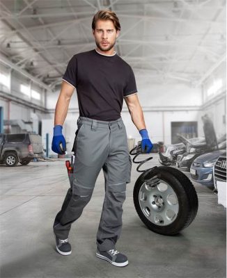 Spodnie do pasa URBAN + szare przedłużone