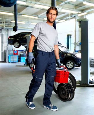 Spodnie URBAN do pasa + granatowe rozszerzenie