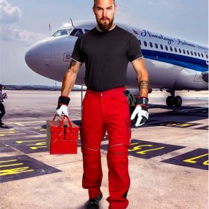 Spodnie URBAN do pasa + jasna czerwień