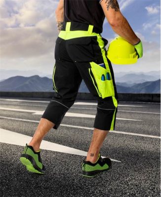 Spodnie 3/4 NEON czarno-żółte