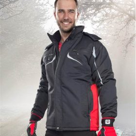 Kurtka zimowa PHILIP czarno-czerwona