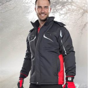 Kurtka zimowa PHILIP czarno-czerwona