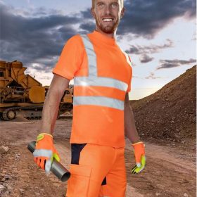 T-shirt hi-see pomarańczowy REF102