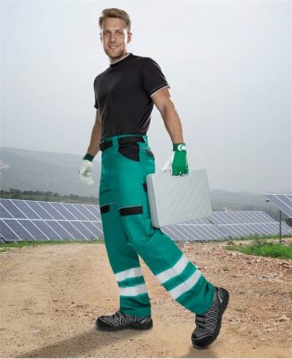 Odblaskowe spodnie w pasie COOL TREND zielone