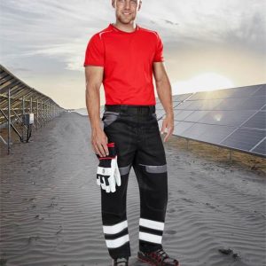 Odblaskowe spodnie w pasie COOL TREND czarno-szare