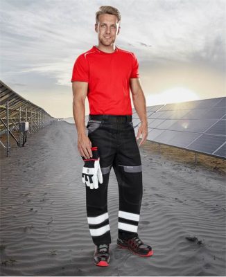 Odblaskowe spodnie w pasie COOL TREND czarno-szare