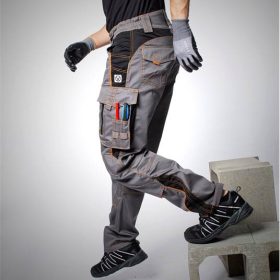 VISION 02 spodnie do pasa szare, rozszerzone