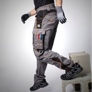 VISION 02 spodnie do pasa szare, rozszerzone