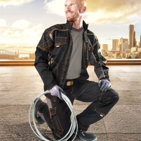 Kurtka VISION 01 czarno-szara, 170 cm