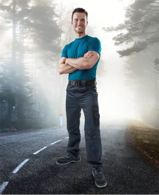 Spodnie do pasa 4TECH 02 szare, przedłużone