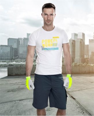 T-shirt 4TECH nadruk PowerWork biały