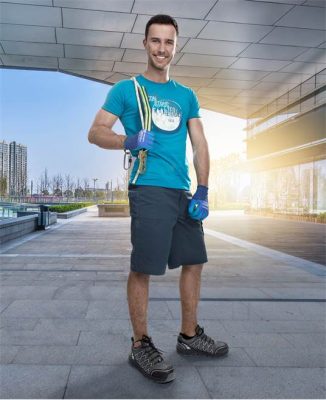 T-shirt 4TECH print Constructed niebieski