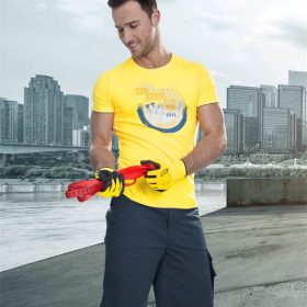 T-shirt 4TECH print Constructed żółty